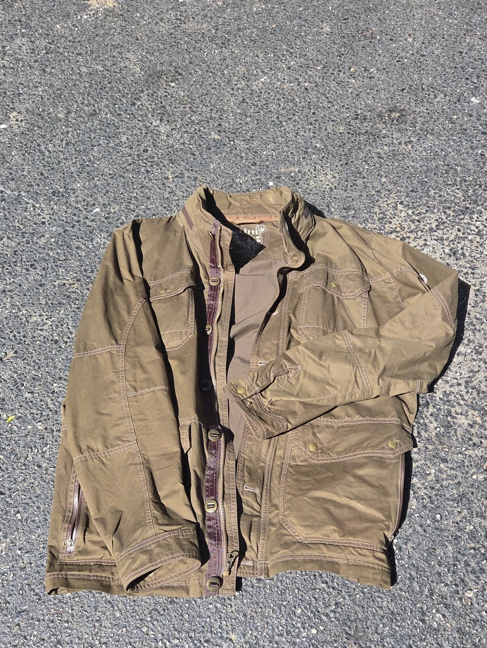 Kuhl Men's Olive Brown Field Jacket with Utility Pockets